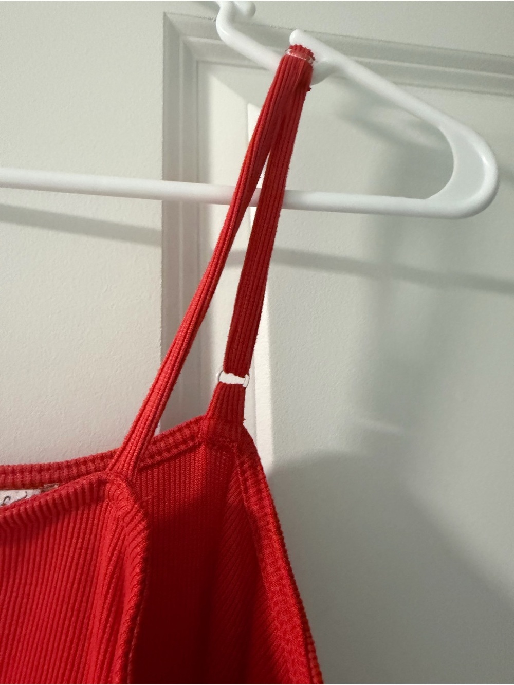 Women’s Poof Apparel red ribbed sleeveless midi dress - Picture 3 of 6